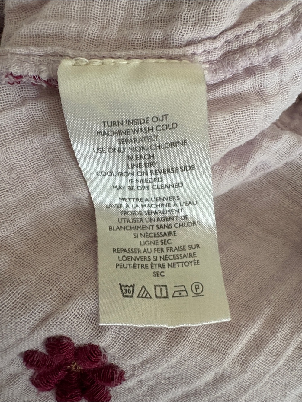 Free People Dress with Red Floral Embroidery, M, - Picture 6 of 6